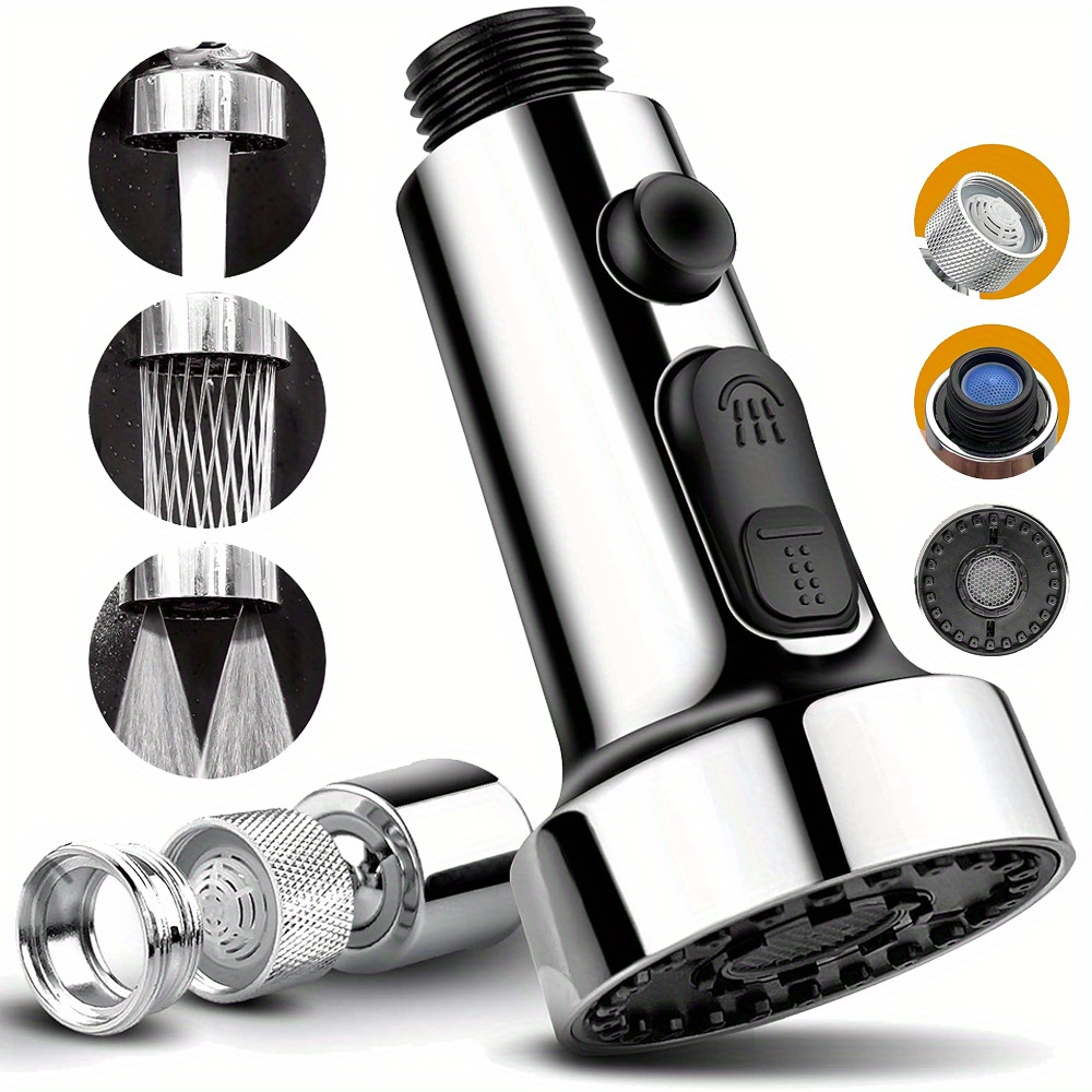 Tap Aerator, 3 Kitchen Bathroom Tap Bubbler Filter With 2 (m22 And F24) Adapters, 360 Degree Swivel Multifunctional Water For Kitchen/bathroom Tap