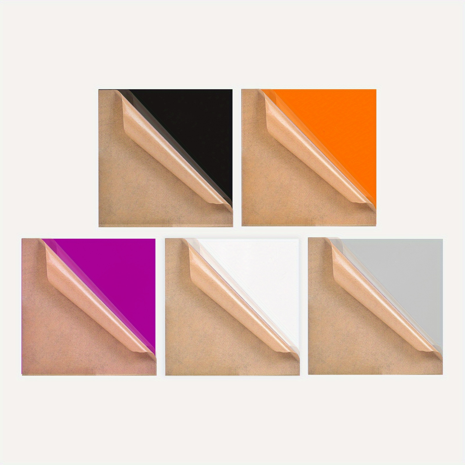 TEMU 5pcs Set Of Solid Color Acrylic Sheets, 6.7x6.7x1/8 Inch Size, Laser-cutting , . Suitable For Projects, With Unlimited Creativity; Used For