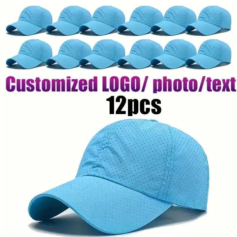12 Custom Baseball Caps with Personalisation Options