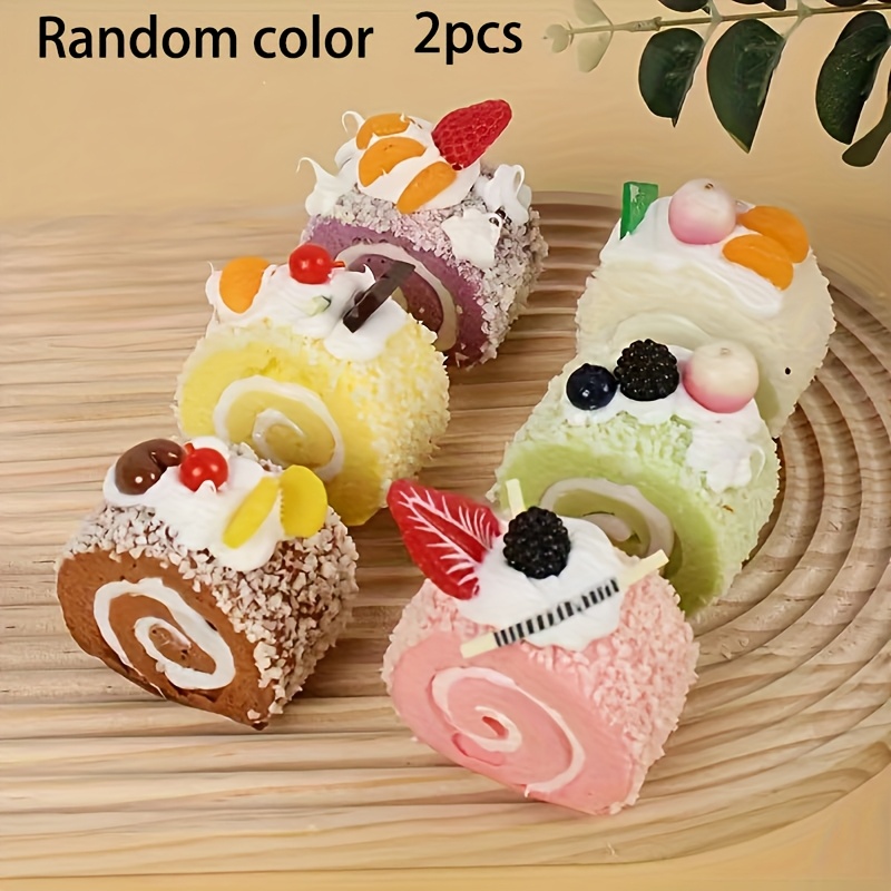   cake dessert an artificial imitation cake food model similar to   roll suitable for home kitchen decoration display and photography props random