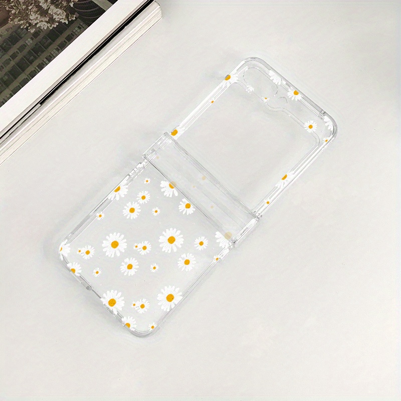 TEMU Phone Case - Suitable For Galaxy Z Flip 6/z Flip 5 5g/z Flip 7/z Flip 8 Transparent Phone Case Pc Hard All-inclusive Hinge Protection Case