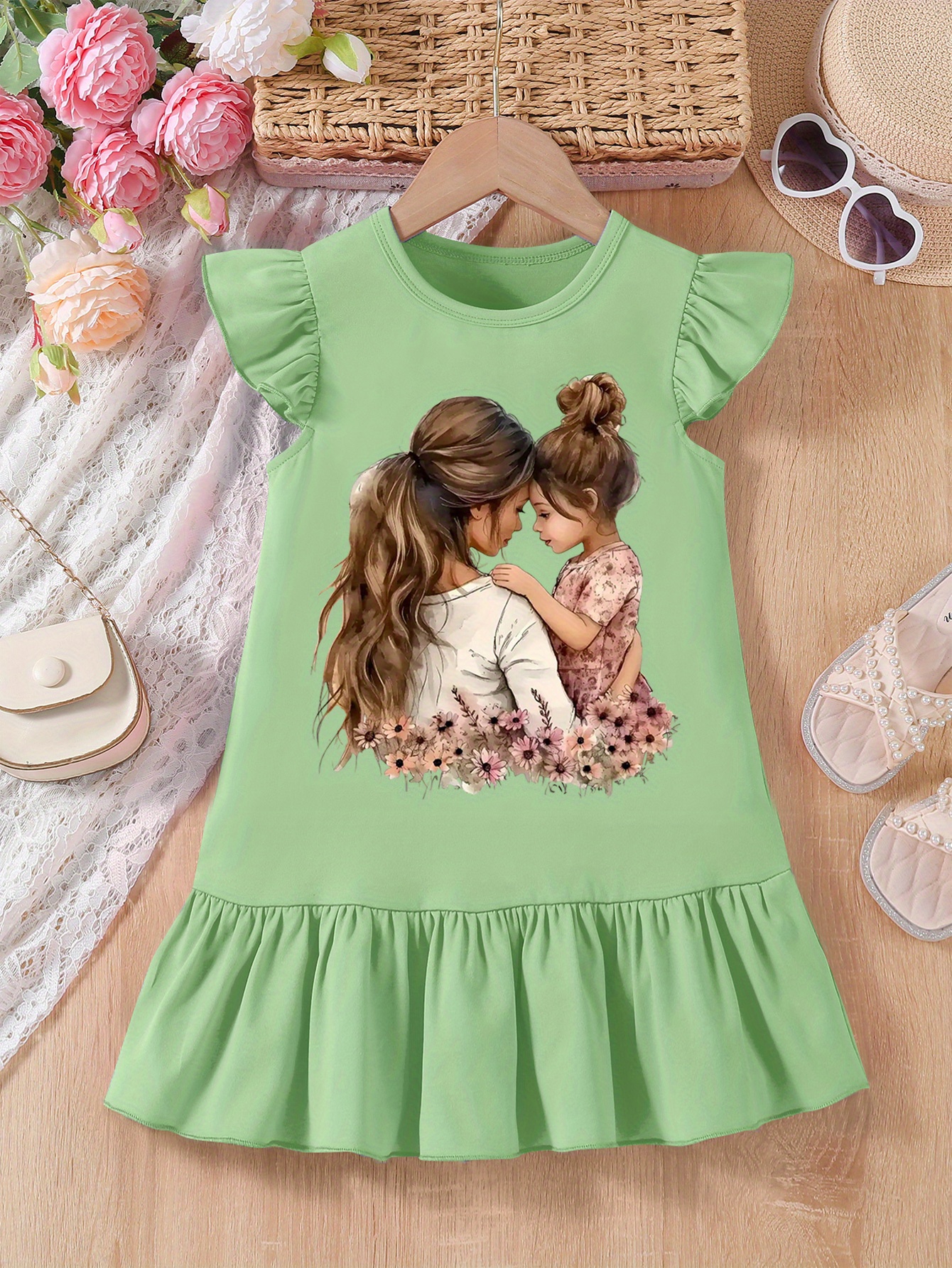 white christmas dresses Secret Garden Mother Daughter Matching Dress Floral / Baby 80 main image 0