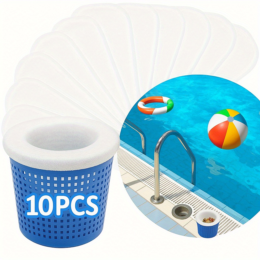E-shop 10//40/50 Stk. Ultra Feine Mesh Pool-Schöpfsocken - Wiederverwendbare & Langlebige Schmutzfilter für Über- und Untergrundpools, Passend zu
