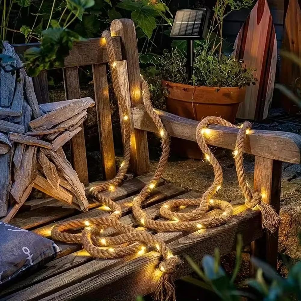 TEMU 1pc Rope Led String Lights, 30 Led Lights, 3.2 Meters/126 Inches, Warm White Led Rope Lights, Battery-powered Indoor Decorative Lights, No