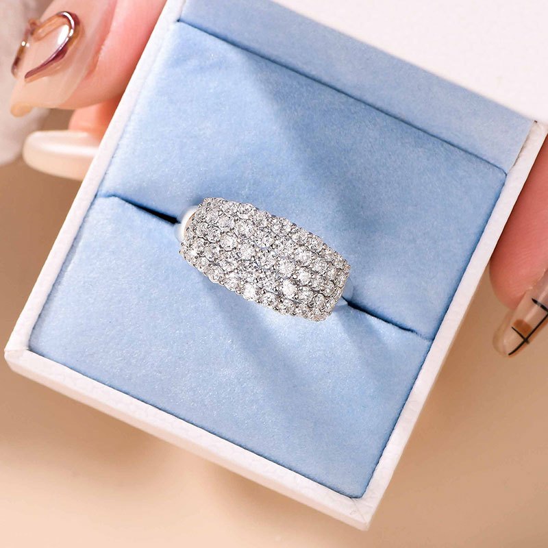 Solid 925 Silver Engagement Ring, Unisex Wedding Band