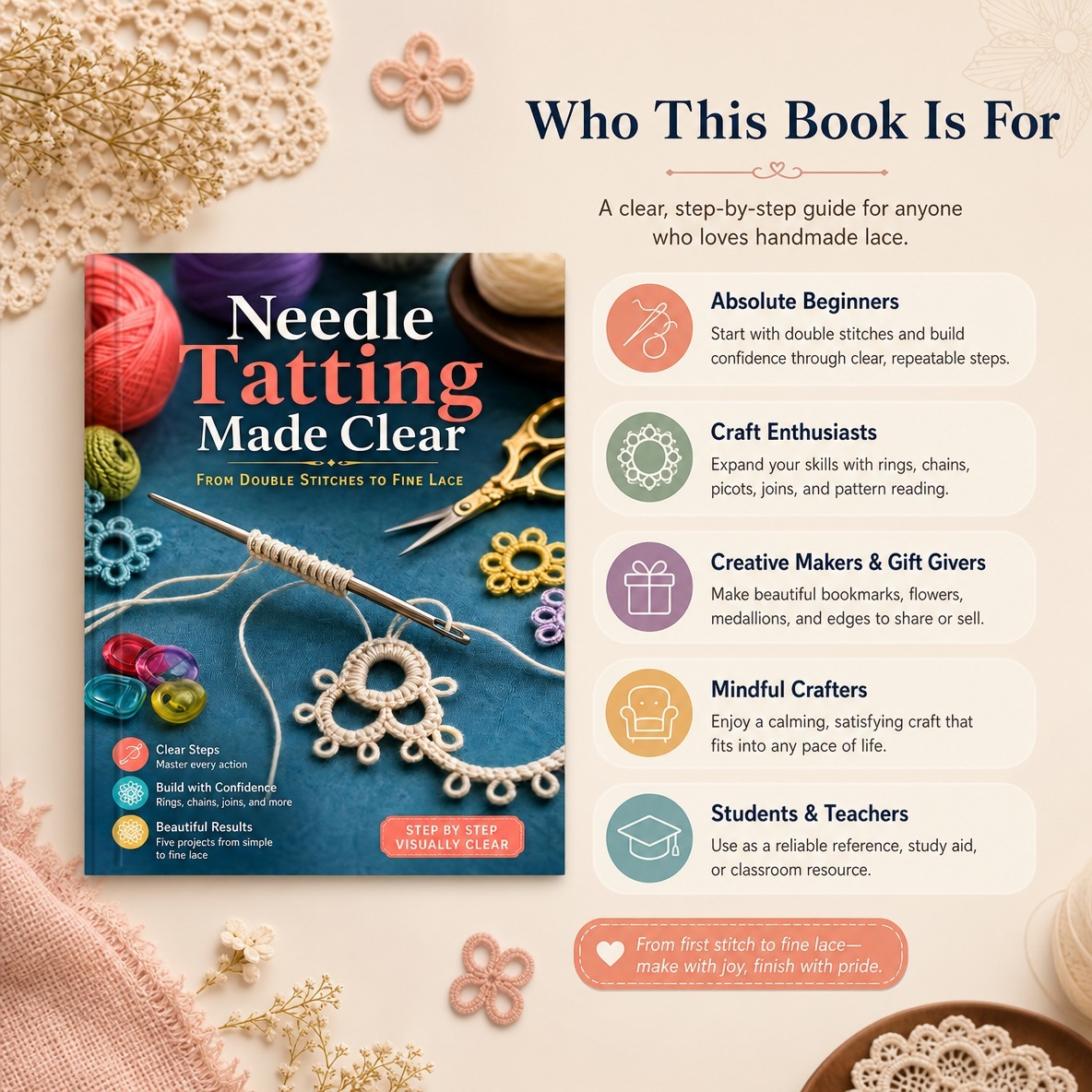 Needle Tatting Made Clear - Comprehensive Guide for Beginners