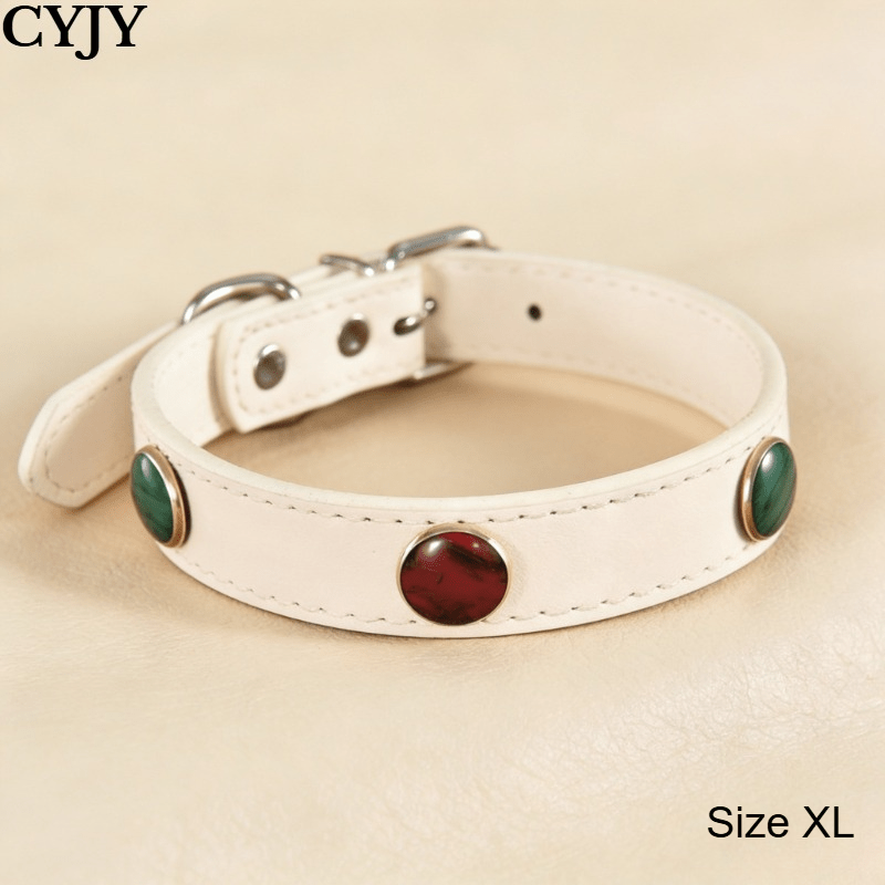 Light Luxury Pet Collar with Colorful Beads