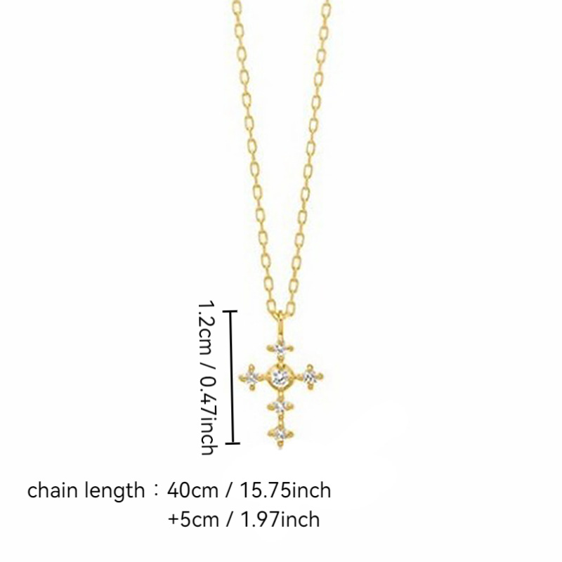Lightweight Minimalist Cross Pendant Necklace, Casual Style