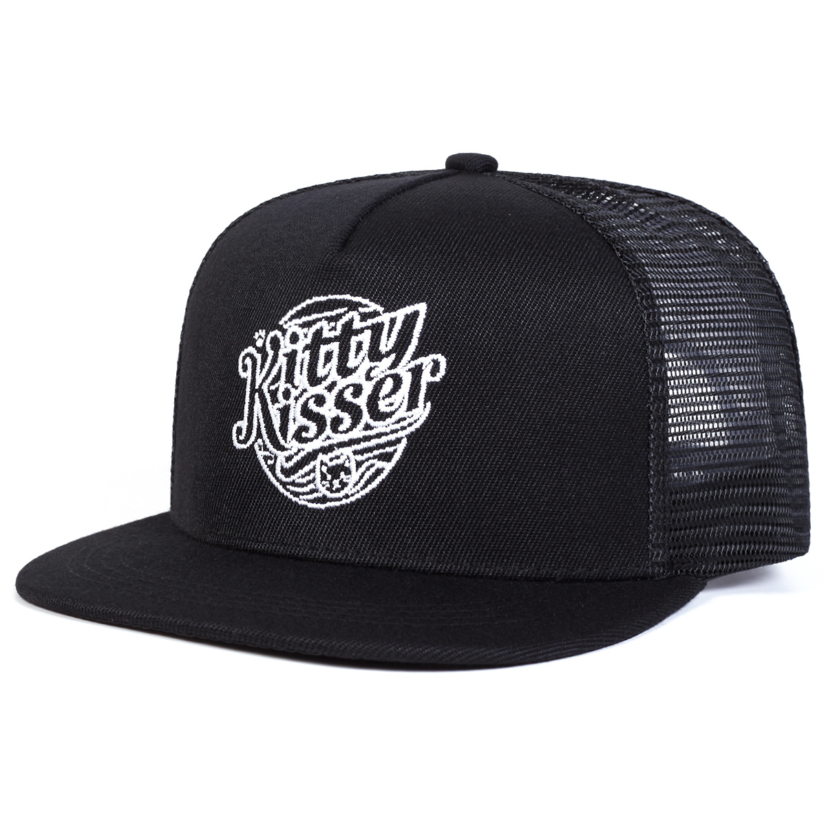 TEMU 1 Men's Kitty Embroidered Baseball , Hip-hop , Outdoor Adjustable Casual Hat, Suitable For Spring And Summer Travel, Seaside Parties