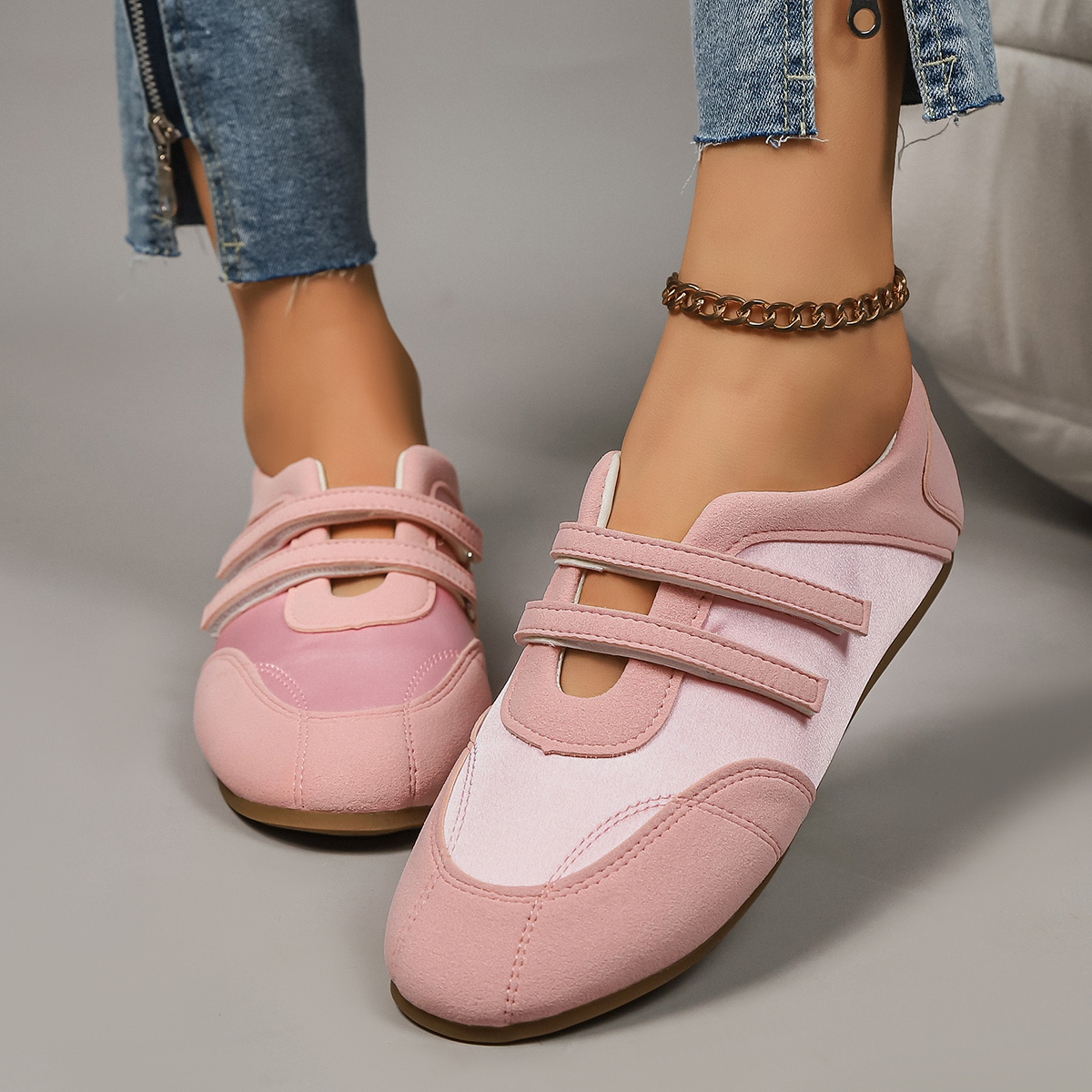 TEMU /summer Fashionable And Versatile Women's Flat Casual Sneakers, Dopamine Round Toe Soft Sole Comfortable Design Flat Shoes For Daily Outdoor