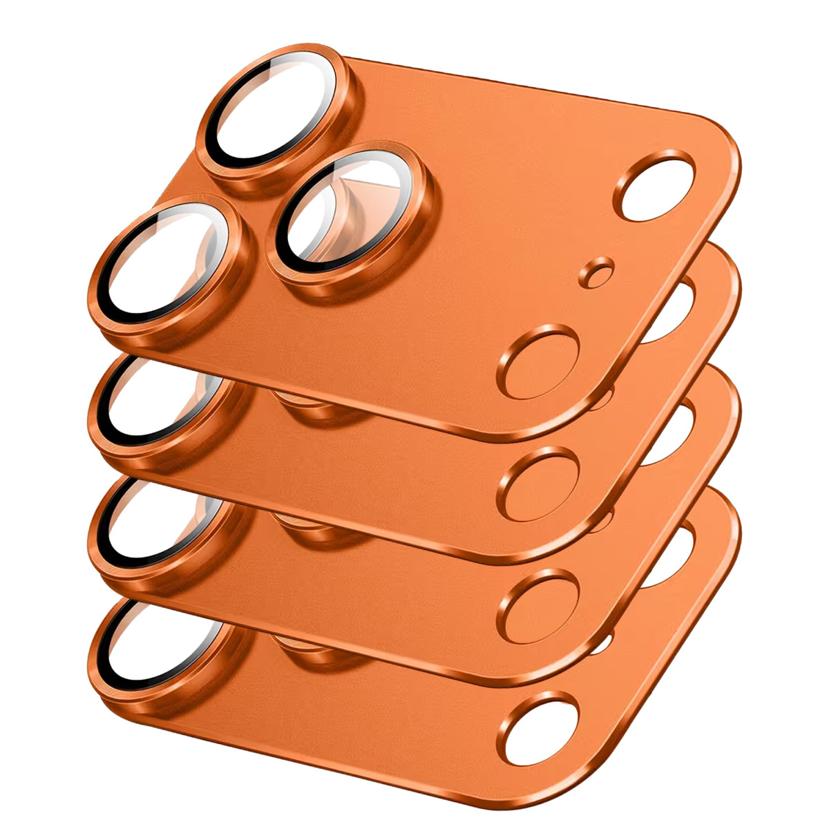 TEMU 4pcs Metal -one Armor Case With Metal Lens Ring And Tempered , Suitable For Iphone 17 Pro Max/17 Pro Original Color Camera Protector Case, 4pcs