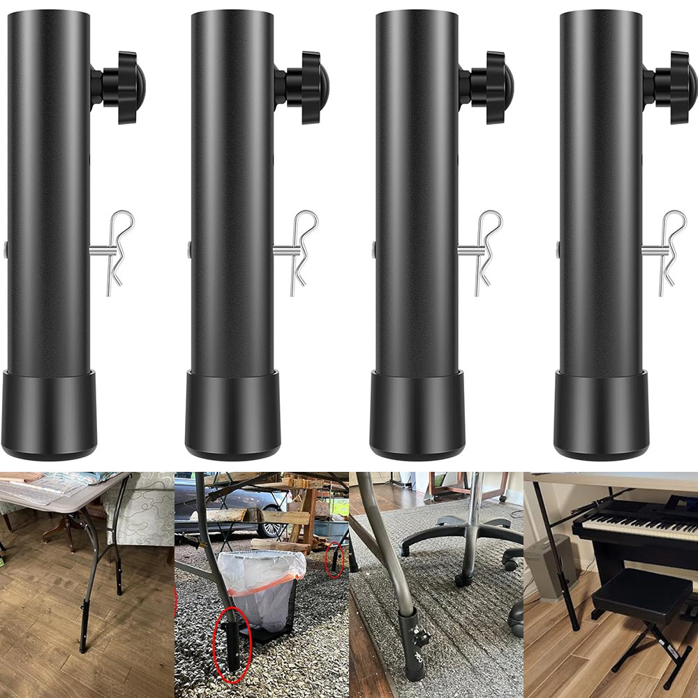 4pcs Adjustable Table Leg Extenders Height 9.2/ 13.3cm Furniture Riser
