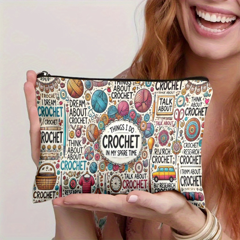 TEMU 1pc, Zipper Closure Cosmetic Bag, Durable Anti Fade Bag, Portable Storage Bag, Student Pencil Case, Toiletry Bag, Pencil Case Travel Bag, Snack