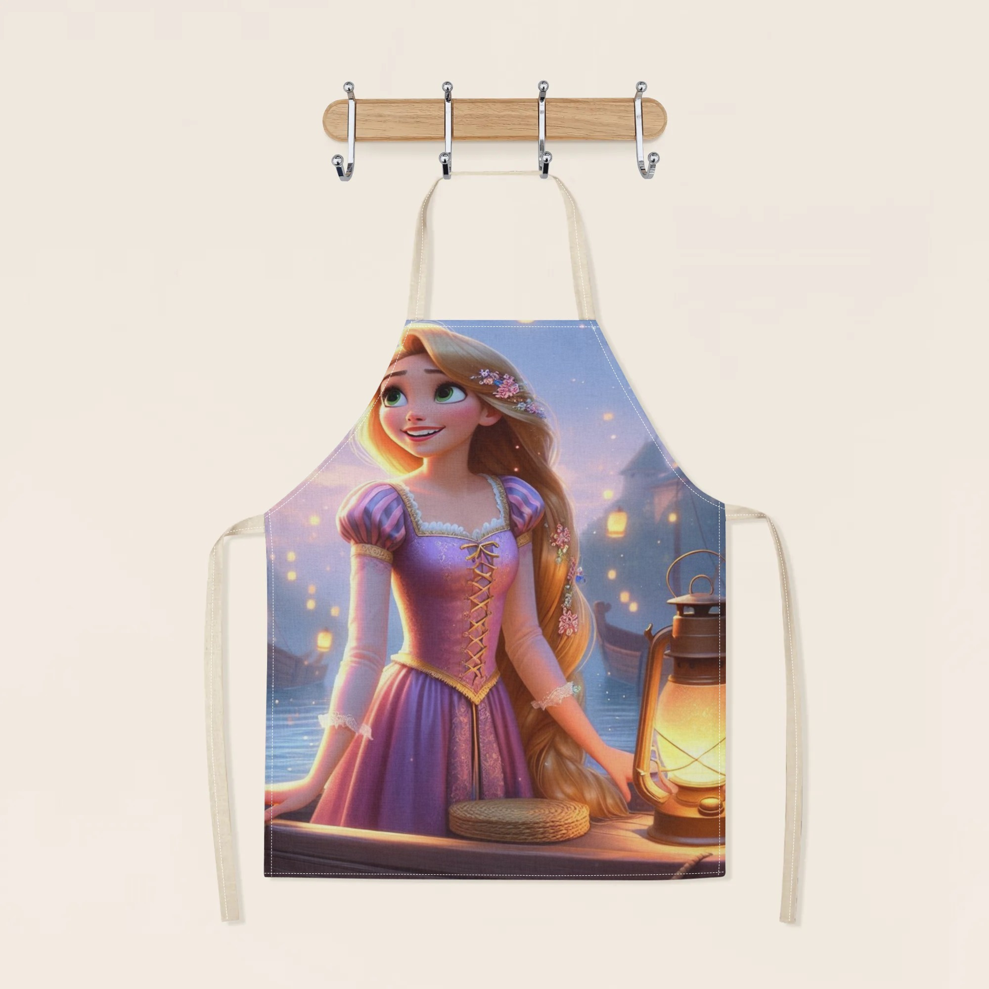 disney   a stylish waterproof apron featuring a cute cartoon design of princess  .   beautiful, fashionable, and simple, making  uitable for hotels, supermarkets, restaurants, fru hops, milk tea stalls, and   home use. details 2