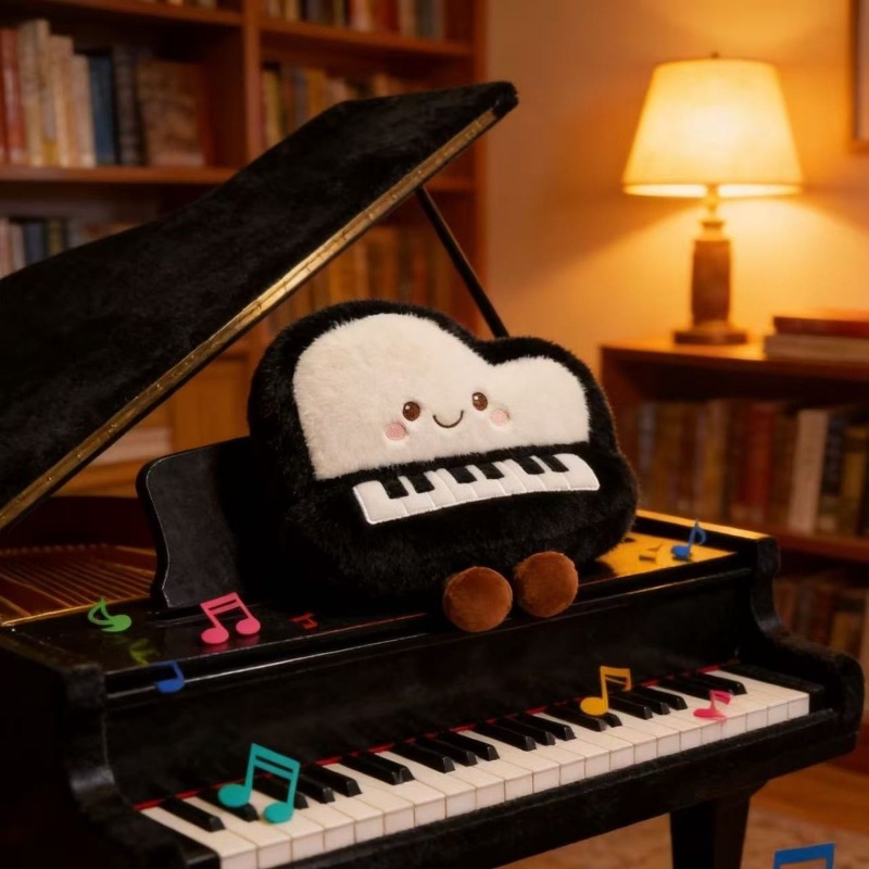 TEMU Cute And Silly Piano-shaped Pillow, Soft And Plush For Hugging, Perfect As A Desktop Decoration, Pillow/cushion, Adorable Sleep Companion, An