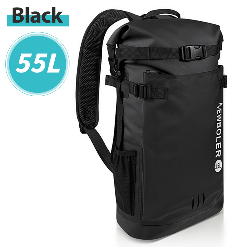 TEMU Newboler 1pc 55l Large Capacity Outdoor Backpack, High-quality Dry-wet Bag - Rolled Top Leakproof Storage Bag, Suitable For Outdoor Activities,