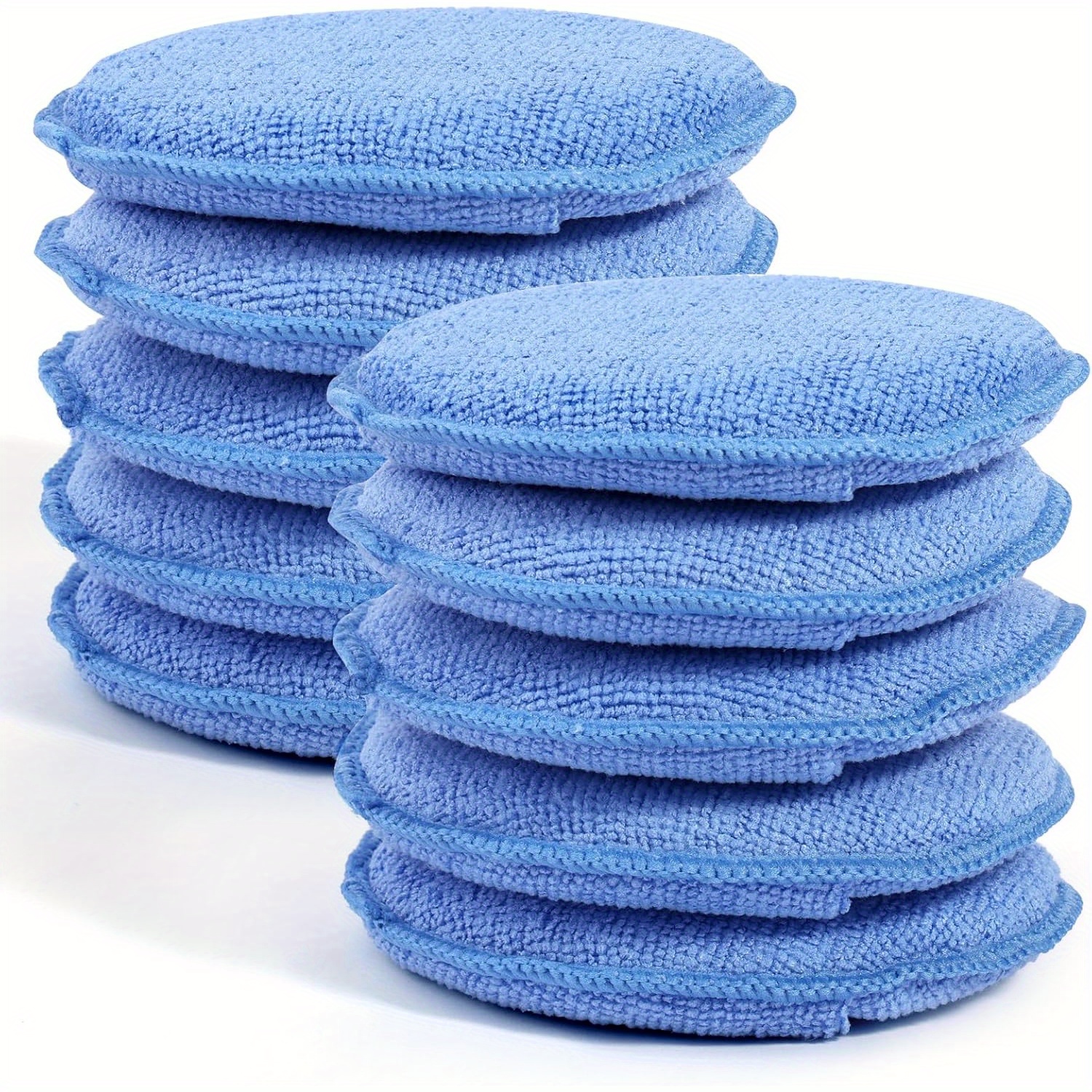 TEMU 10pcs Of Car Circular Wax Cakes, Ultra- Wax Pads, And Car Wax Pads, Suitable For Car Cleaning And Polishing