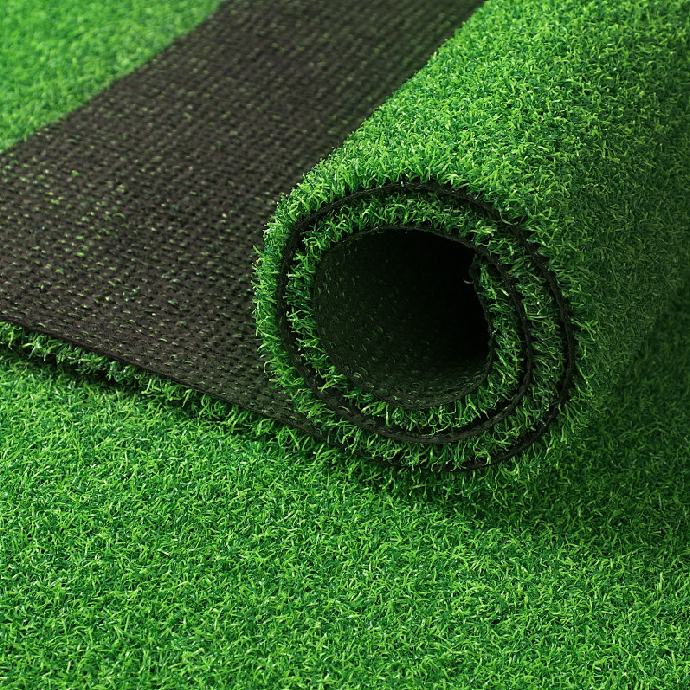 2cm Tall Green Artificial Grass Mat, 1m X 5m, For Garden, Backyard, Balcony, Pet-friendly Faux Turf With Drainage, Indoor/outdoor Synthetic Lawn Carpet