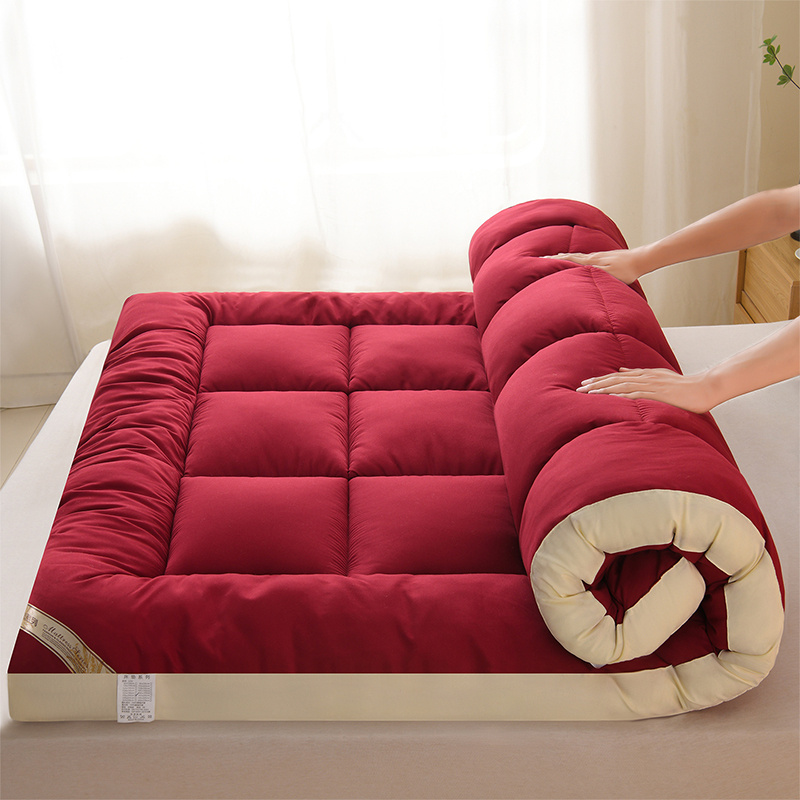 1pc Luxury Mattress Pad, Instant Warmth Winter Cold Protection, Ultra-Soft Comfortable Thickened Warm Mat, Corner Straps, 3D Quilted Mattress Protector, Skin-Friendly Breathable, Fluffy, Fall Winter Choice, Single Double Bed Cover Large Size