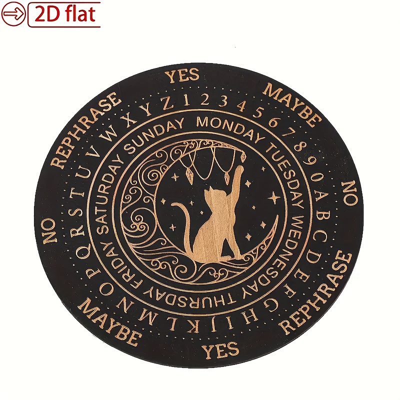 TEMU 1 pendule de sorcière en bois, planche sculptée de 15 cm, convient aux autels wiccans, à la , aux fêtes d'anniversaire et aux décorations de
