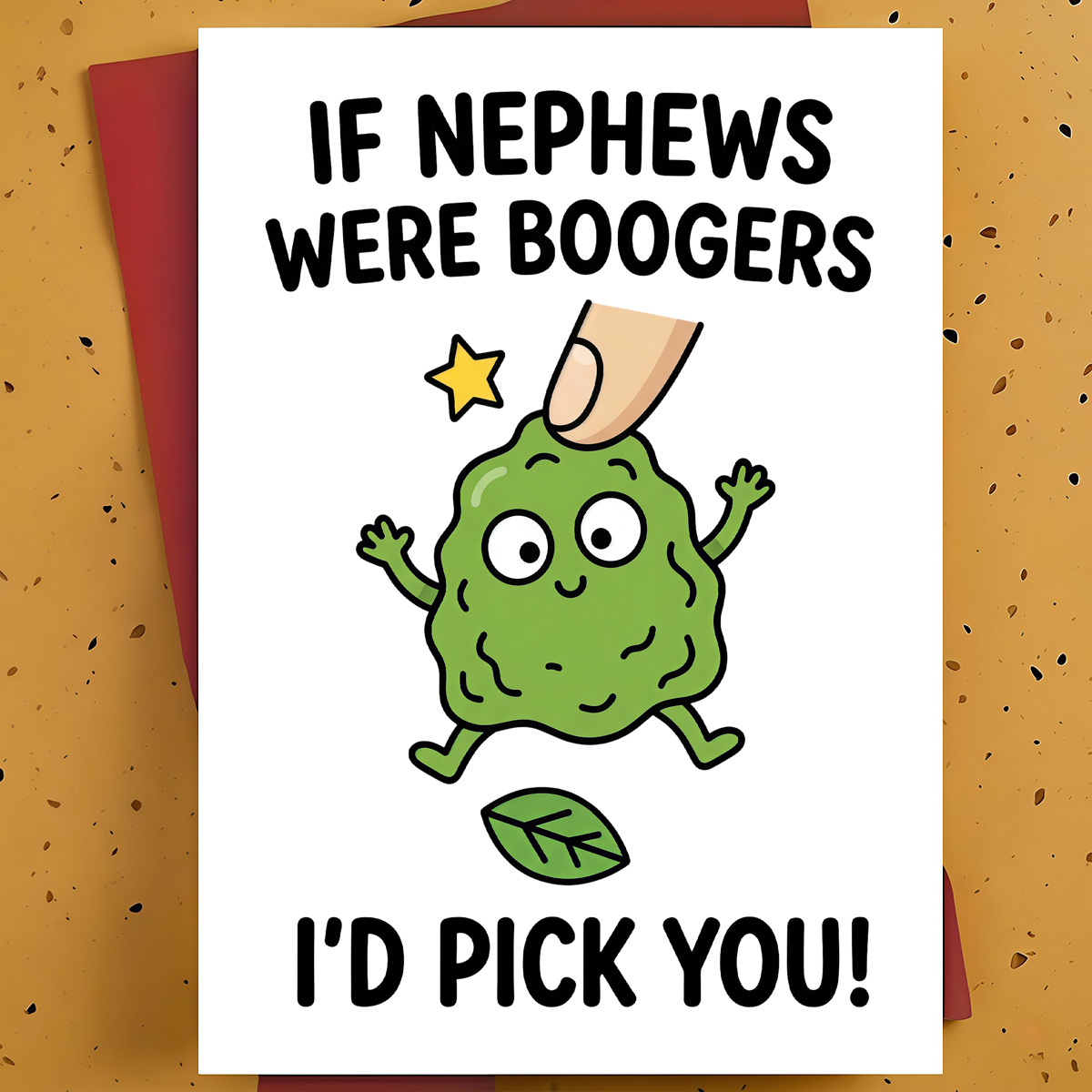 TEMU 1 pièce Carte de vœux d'anniversaire amusante et humoristique pour , – Illustration de de dessin animé Booger, carte de blague ludique, avec