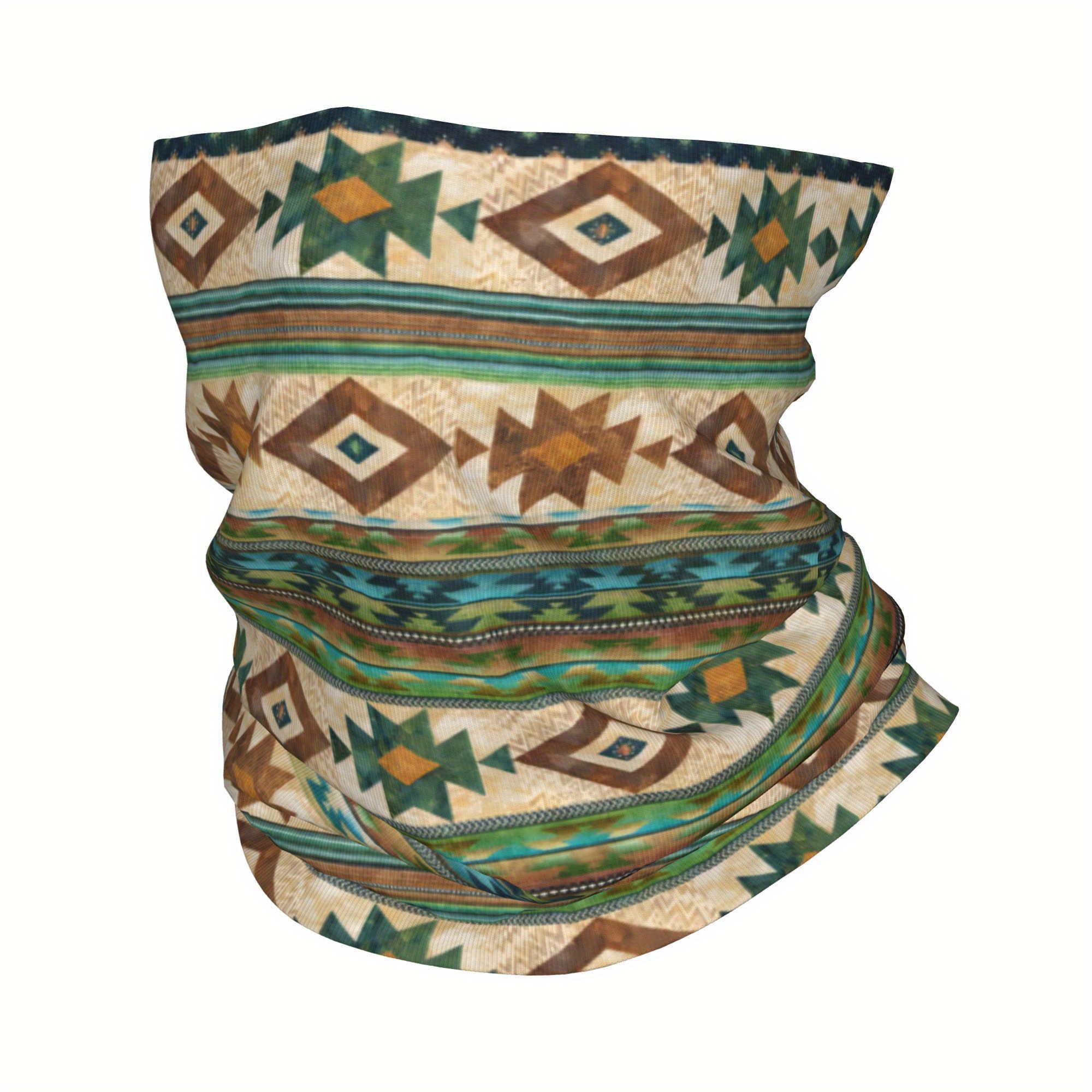 Cache-cou Bandana Floral Unisexe - Tissu Polyester/élasthanne Respirant - Pour Cyclisme, Randonnée, Protection Solaire Et Poussière - 37x22 Cm