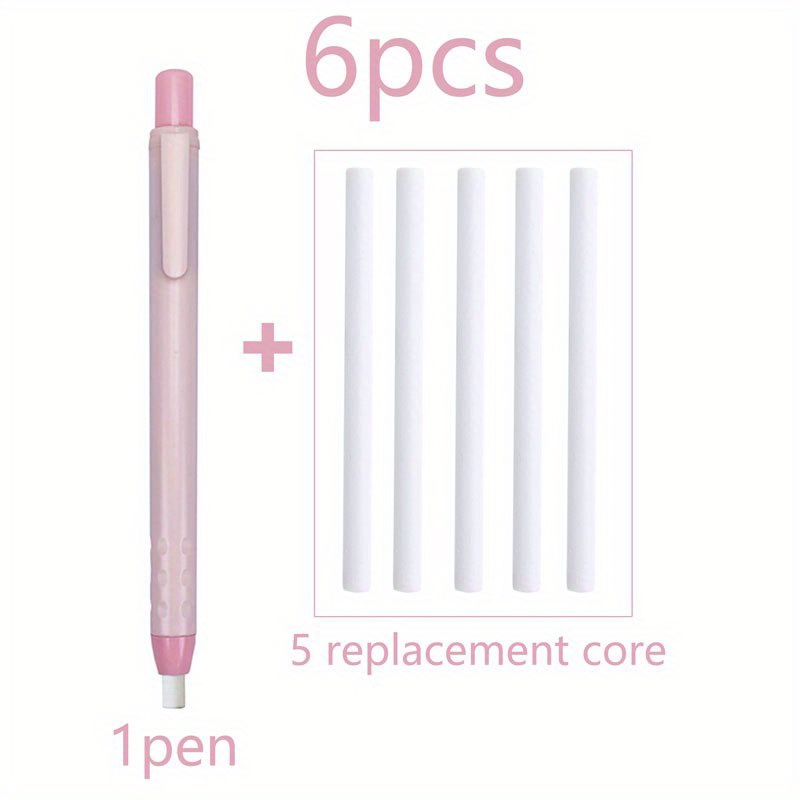 E-shop Aktuelles Modell Rutschfester Stiftkörper Stiftform Druckstift Bleistift Radiergummi Set mit 5 austauschbaren , zum Skizzieren Malen Schreiben