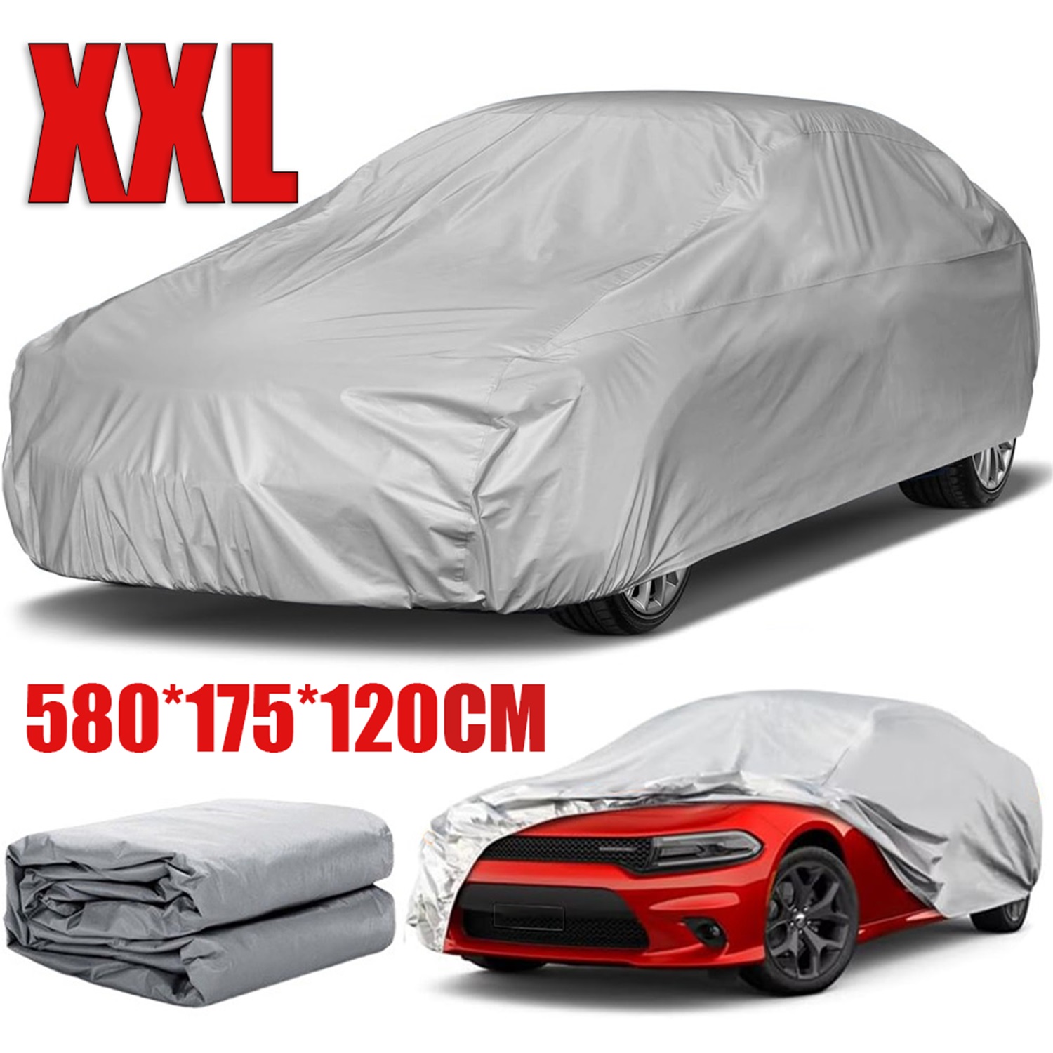 Xxl Universal Vehicle Cover, Wind-resistant Design, Easy To Set Up And , Suitable For , Dimensions 580*175*120cm