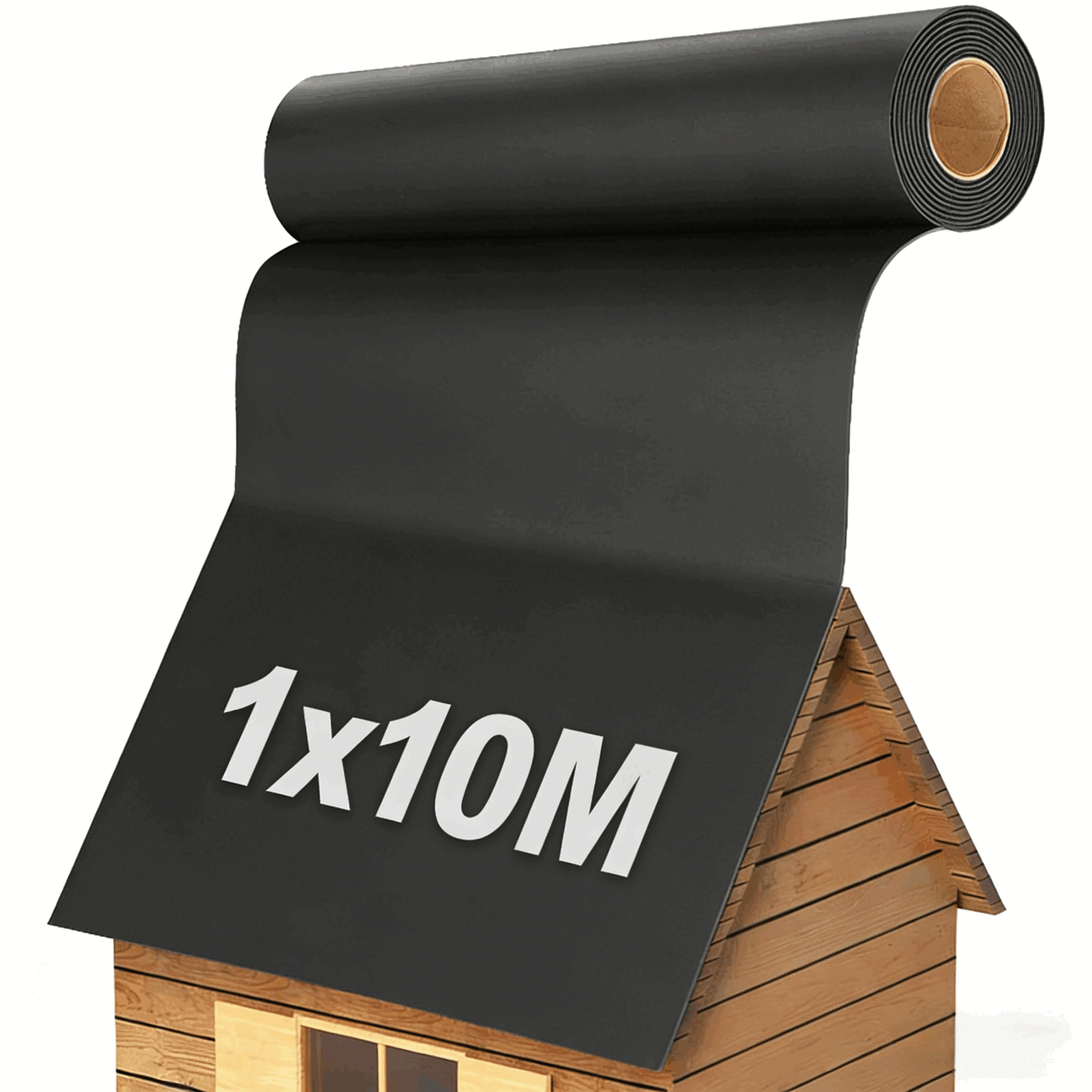 Image of Black Self-adhesive Roof Waterproofing Membrane, Leak Repair Kit, Sealing Strip, Sizes, 1.5mm Thickness, Suitable For Roof Types