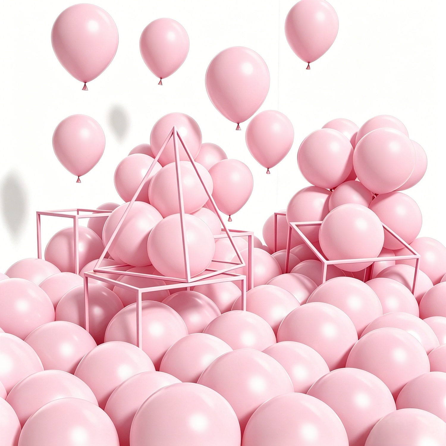 TEMU 60 palloncini rosa da 5 pollici, piccoli palloncini in lattice rosa per decorazioni di feste di laurea, Halloween, anniversario, Capodanno,