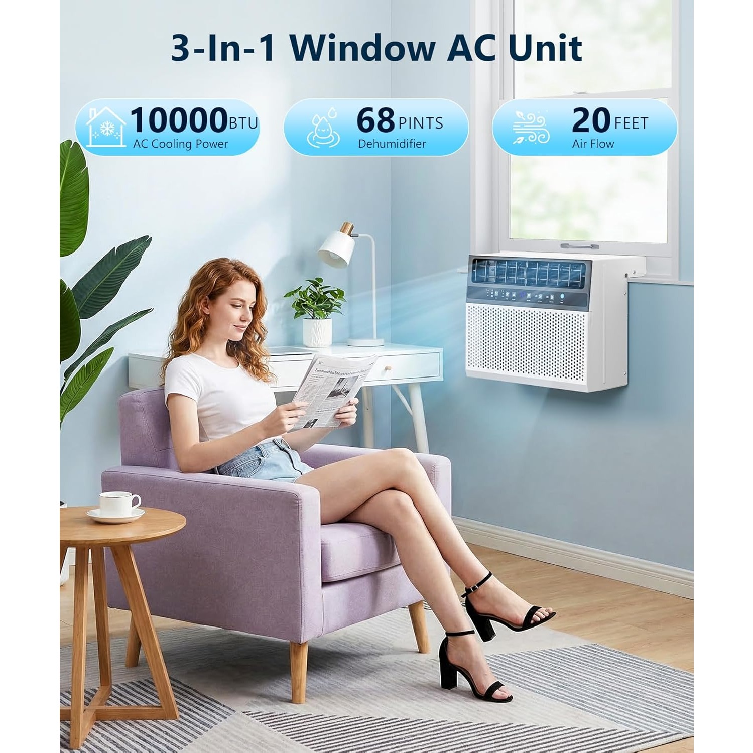 10000/5000 BTU Window Air Conditioner, Ultra Quiet Energy... product image 5