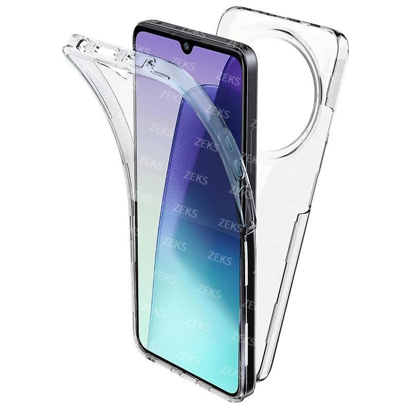 

360-degree Transparent Dual-layer Phone Case For Xiaomi 14c 4g 6.88" 12c 13c Shockproof Pc+tpu Hybrid Protective Cover.