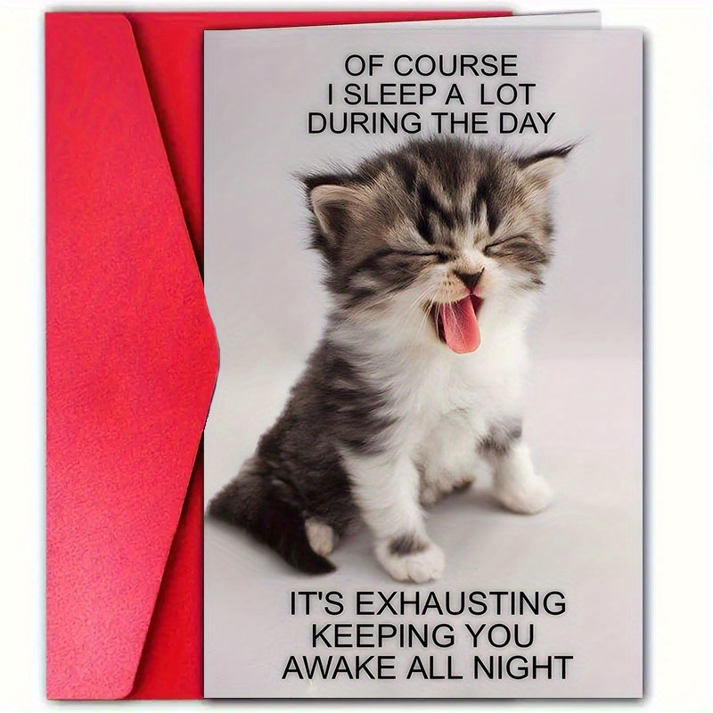 

Cat-themed Birthday Card With Envelope 4.7"x7" - Pet Lovers,