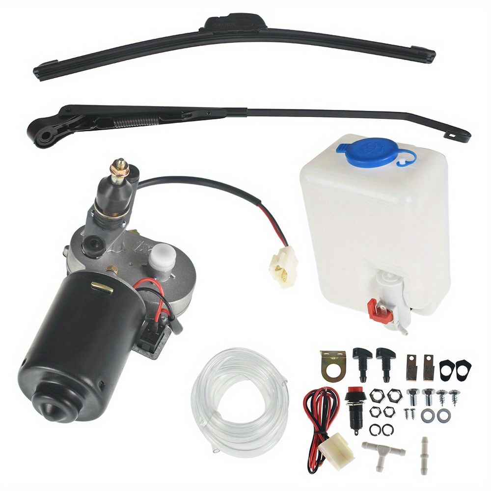 Electric Motor Universal Utv Windshield Wiper Kit With Windshield Washer Pump Kit Replacement For Golf Cart Utv Replacement For Etc Rzr 900 1000 Turbo