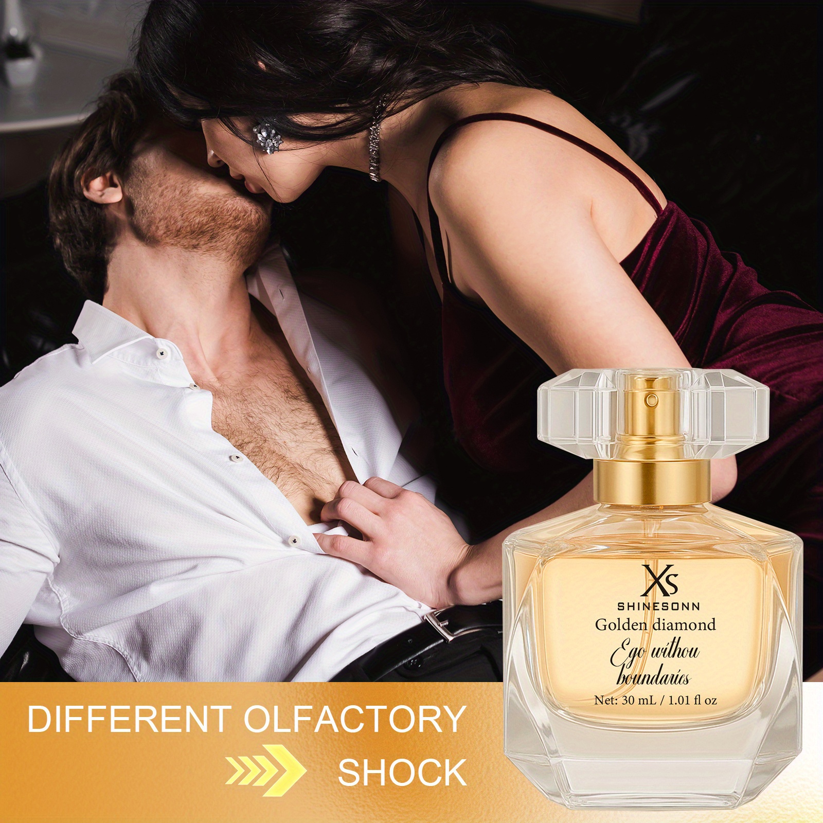 4pcs luxury diamond-shaped perfume set for women, floral fruity