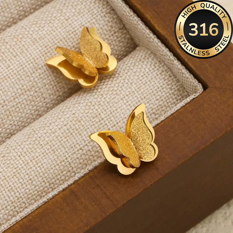 TEMU Elegantes y modernos aretes de de acero inoxidable, aretes versátiles para mujer, resistentes a la decoloración, fáciles y elegantes, adecuados