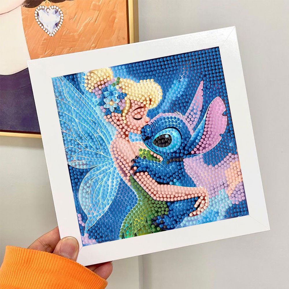 17x17 Inch Round Diamond Painting Kit Vibrant 5D Mosaic Decor  with Sparkling Beads, Canvas Frame, Anime-Themed, Home D