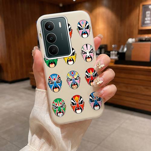 realme p3x 14x realme c75 4g realme v60 75x 호환 도파민 컬러풀 젤리 휴대폰 케이스, 얼굴 메이크업 프린트, 피부 친화적인 슬림핏 부드러운 반투명 충격 방지 낙하 보호 커버