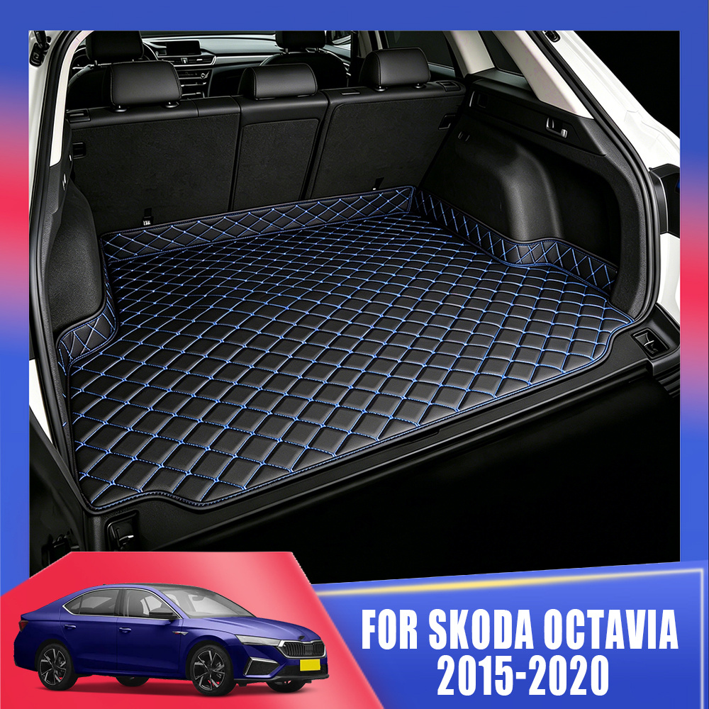 TEMU Trunk Liner For Octavia 2015-2020, Made Of High-quality Pu Leather Material, Protects , Stylish And Durable, Car Accessory, Automotive Supplies