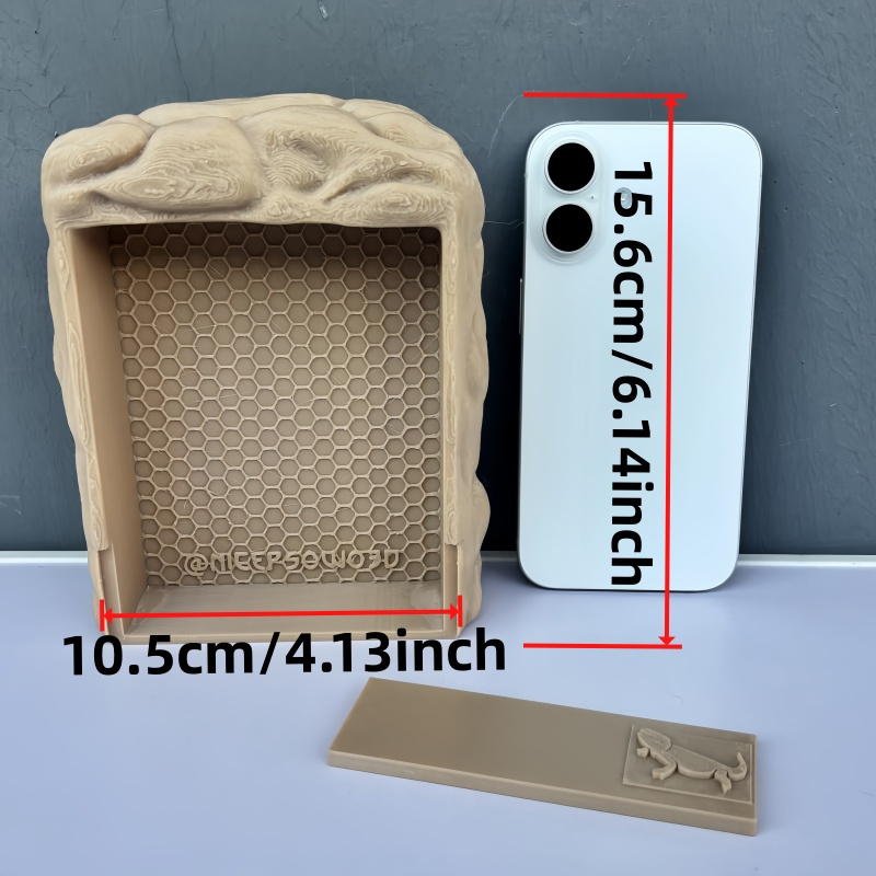 Natural Habitat Feeding Box Decoration for Lizards, Geckos, Chameleons And Other Reptiles And Amphibians