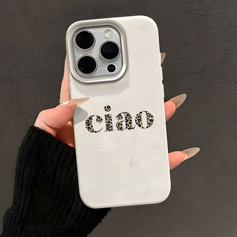 E-shop Handyhülle - Matte, weiche Handyhülle mit einem Leopard-Print Design, mit einer strukturierten Oberfläche, die mithilfe der UV-Drucktechnologie