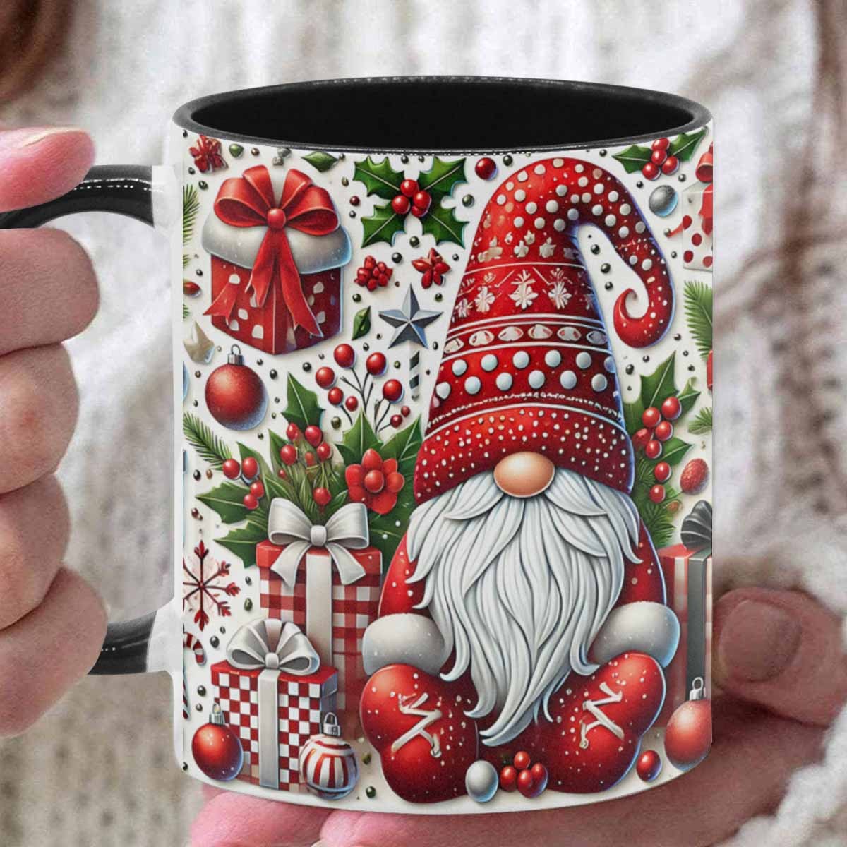 

1pc Christmas Mug, , Reusable, Insulated , , Multipurpose Use For Christmas, Halloween, Easter, Hanukkah, , Adult