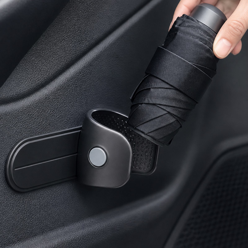 TEMU 1-pack Universal Car Umbrella Holder Hook, No-drill Trunk Or Seat Back Organizer, Vehicle Storage Rack For Umbrellas, Towels, Camping Gear,