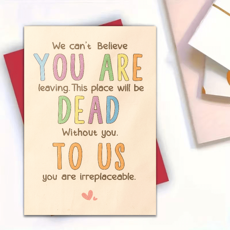 TEMU A Greeting Card With An Envelope. Hand-drawn Pastel Card For A Best Friend Leaving — "you're " Farewell Message, Goodbye Gifts, Emotional