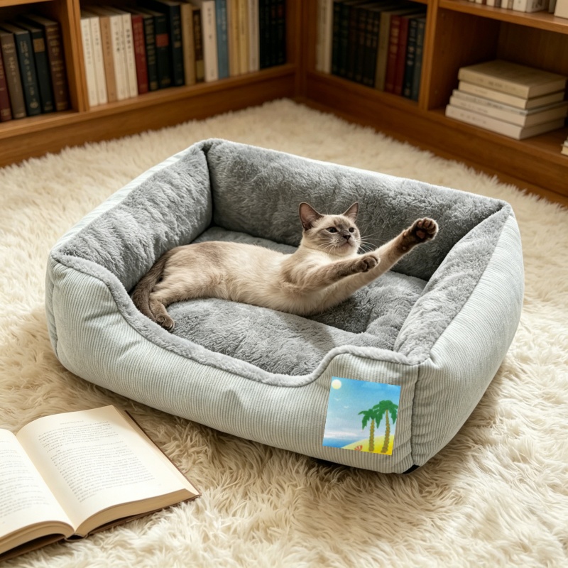 TEMU Plush Dog Bed Suitable For Small To Medium - Thick Warm Cushion, No , Cozy Pet Sofa Bed For Puppies, Kittens, Use, Suitable For, Chihuahua, Shih