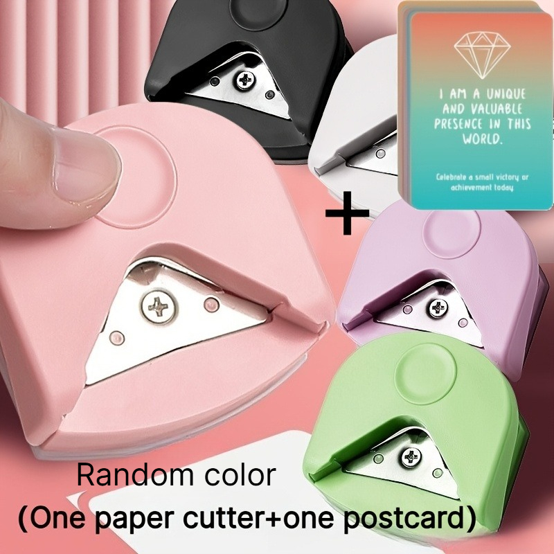 TEMU 1 Set (1pc Corner Rounder And 1pc Star Sheet) - Right Angle Cutter With Plastic Sealing Film, Suitable For Cardboard, Paper, Photos, Cards -