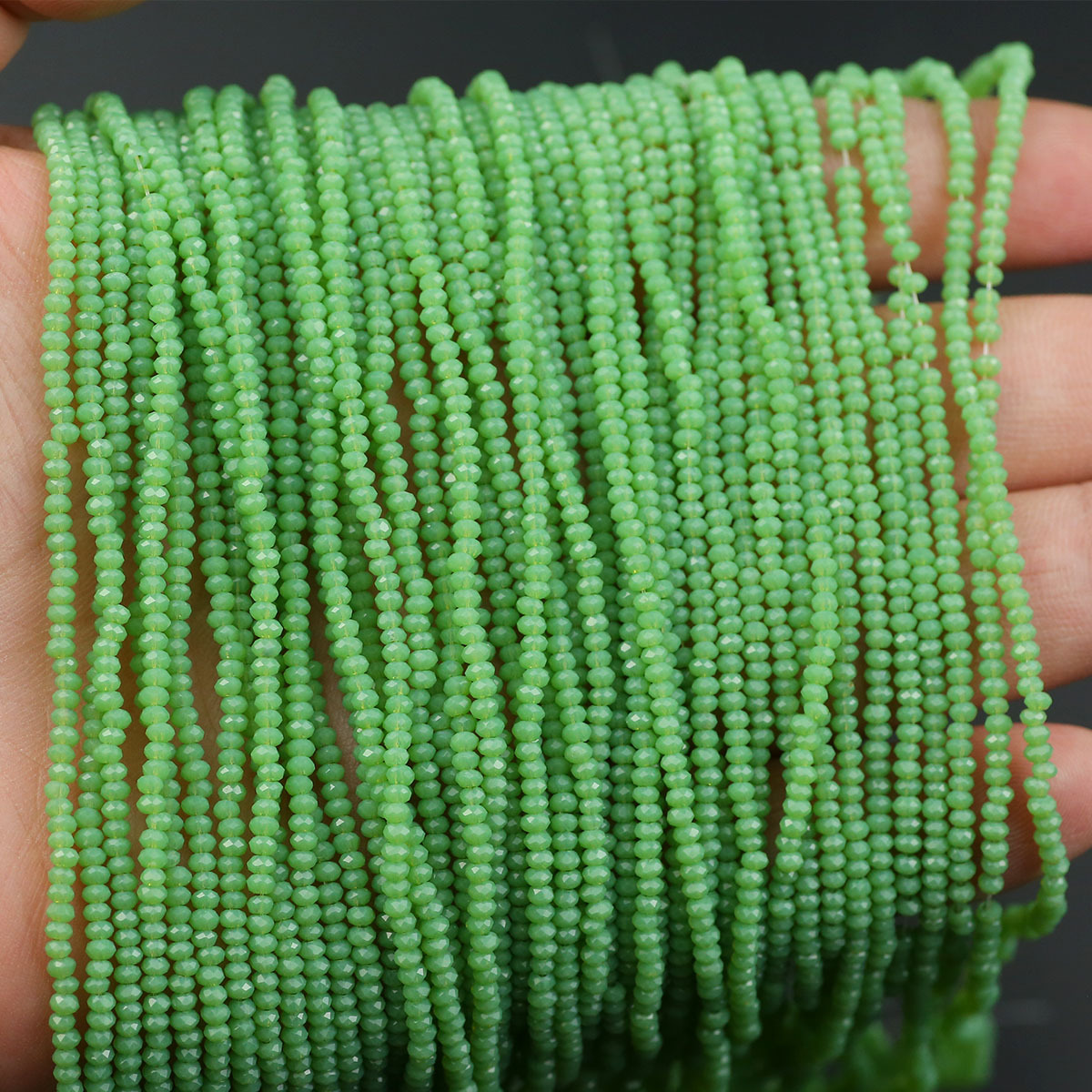 2.5mm Green Porcelain Imitation Fruit Glass Beads for DIY Jewelry
