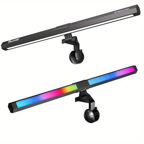 1pc monitor light 40cm 15 74inch adjustable brightness and color temperature light bar no screen glare space saving usb reading led gaming task lamp with rgb multi color backlight suitable for computer monitors with a thickness of 1 18 inches 3cm or