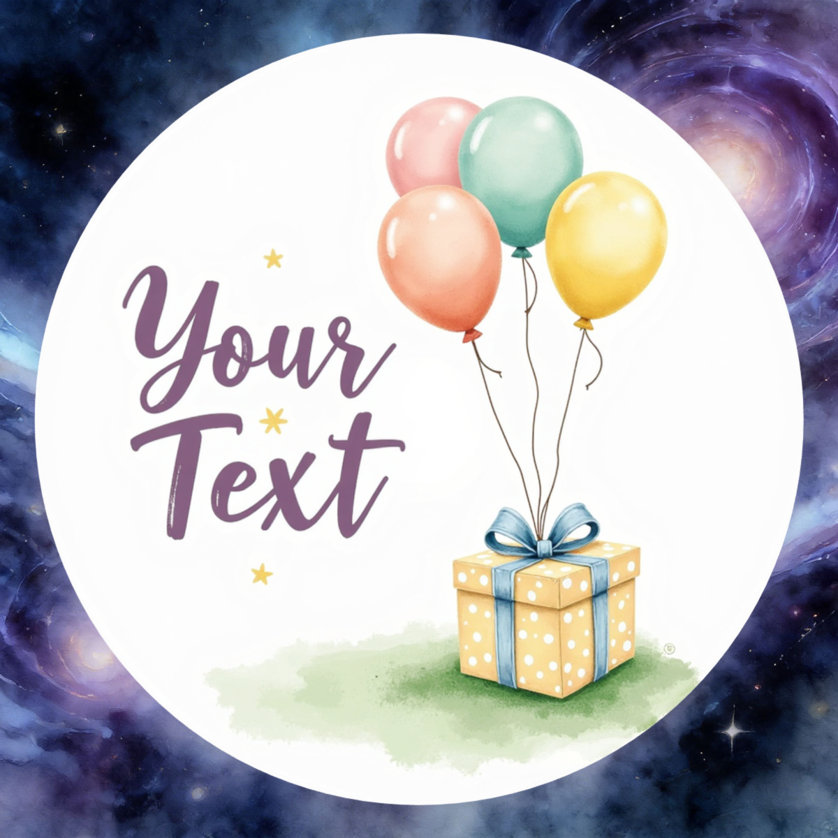 TEMU de regalo con 24 o 48 pegatinas personalizadas, globos decorativos, , cinta azul, decoración para de de , para envolver regalos, empaque de