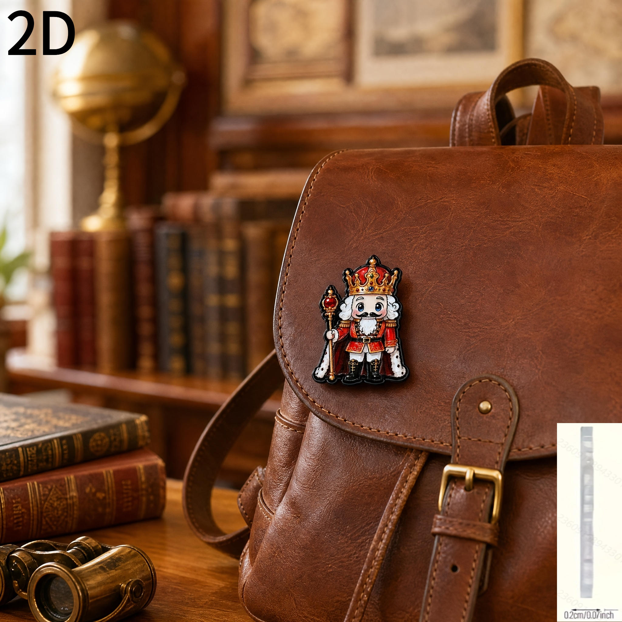 2pcs Nutcracker Enamel Brooch Set, Festive Decorative Pins